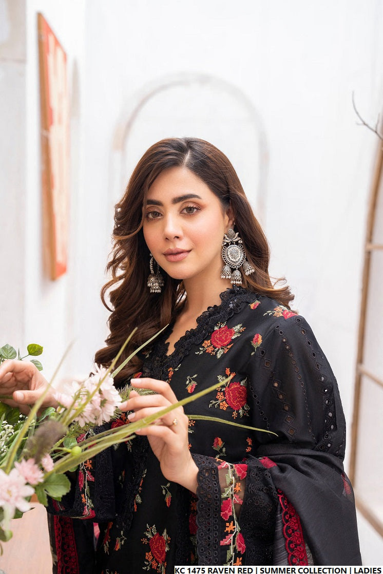 KC 1475 RAVEN RED | FARSHI SHALWAR