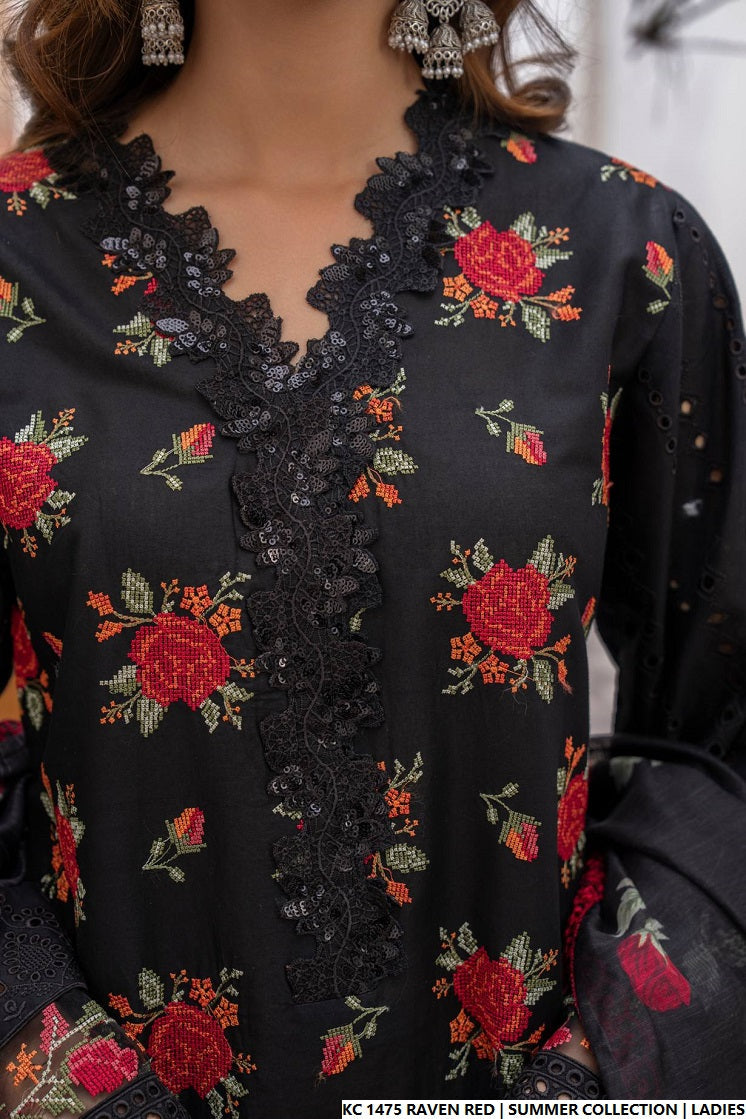 KC 1475 RAVEN RED | FARSHI SHALWAR