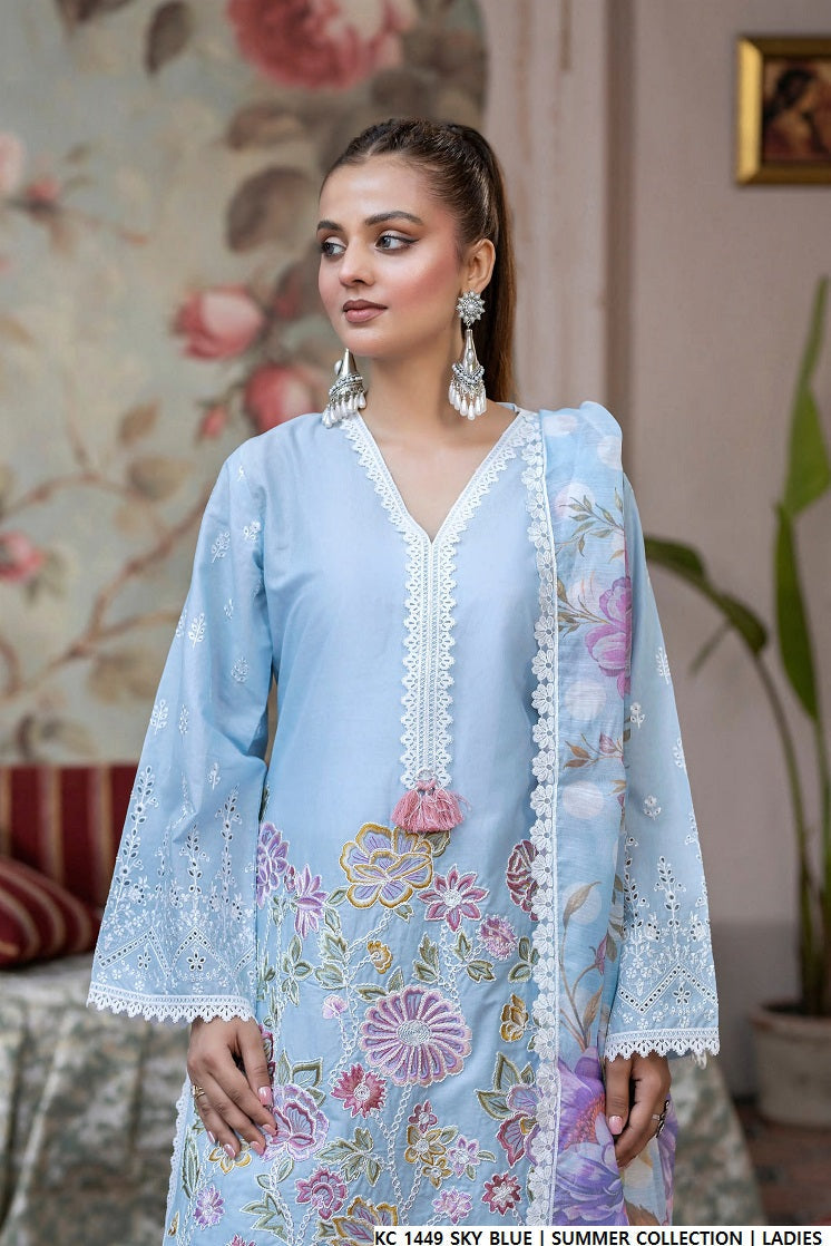 KC 1449 SKY BLUE | FARSHI SHALWAR