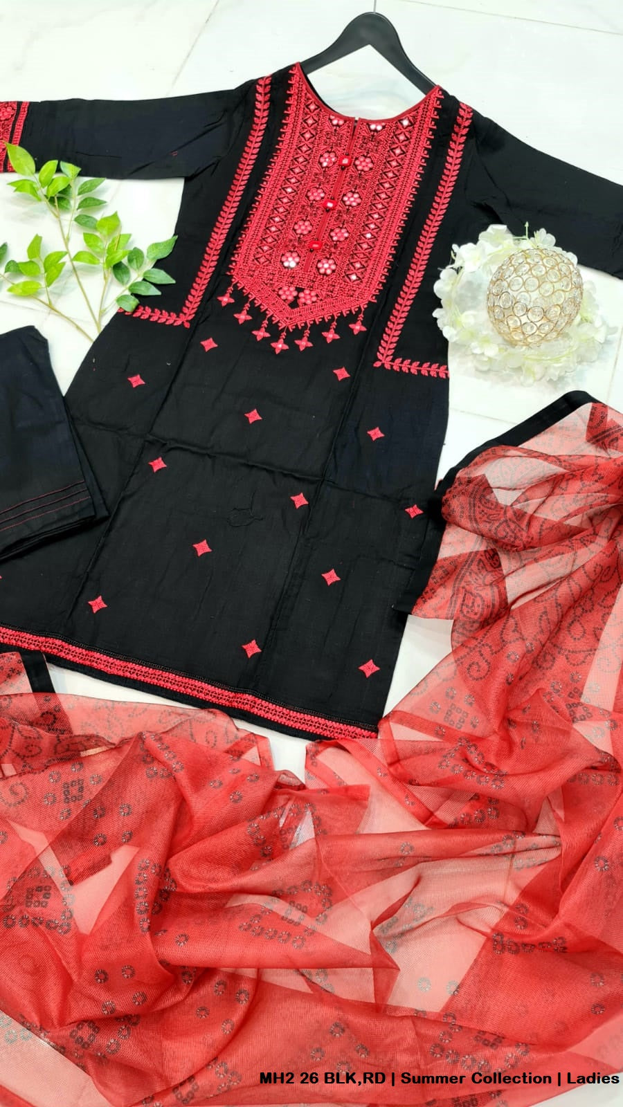 MH2 26 cotton Pakistani women's casual straight shirt side view