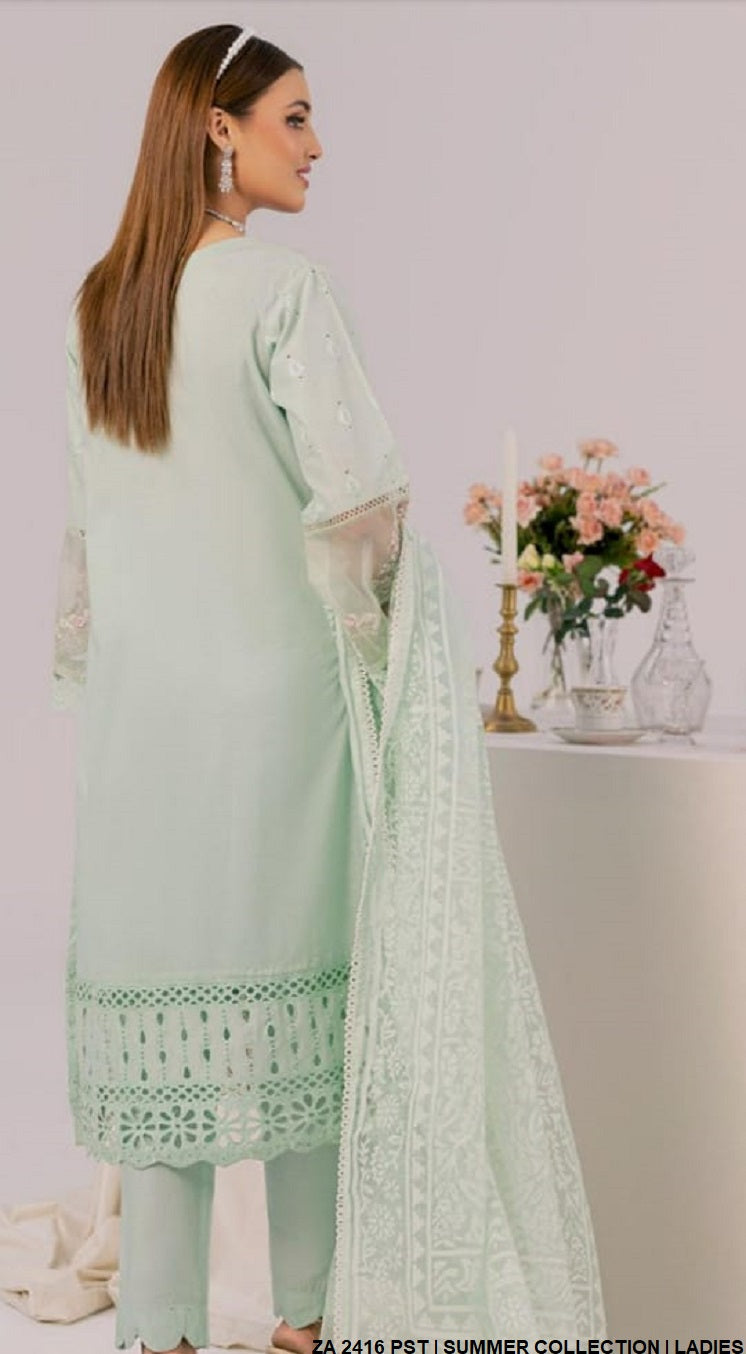 ZA 2416 Pakistani women's cotton outfit full view