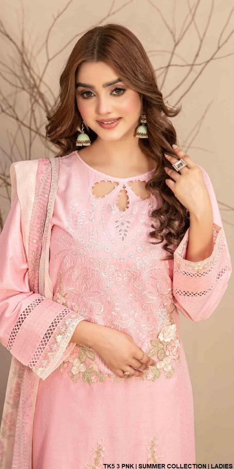 TK5 3 cotton Pakistani women's straight shirt side view
