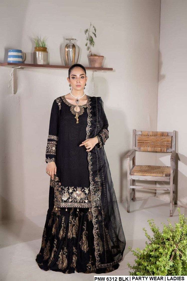 PNW 6312 Chiffon Ready to Wear 3 Piece Suit