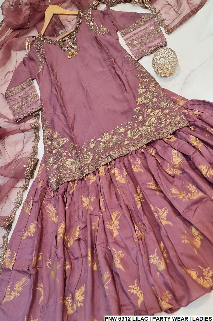 PNW 6312 Chiffon Ready to Wear 3 Piece Suit