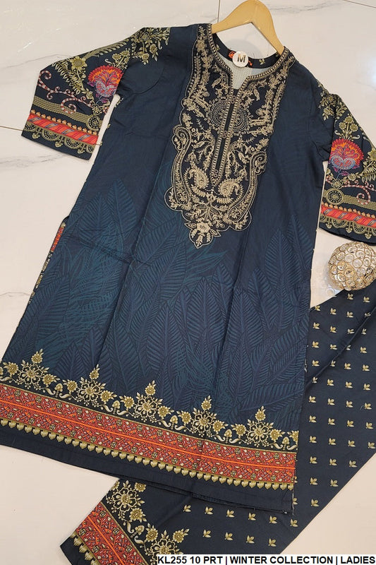KL255 10 Cotrise A-Line Pakistani women's shirt with plazo back view