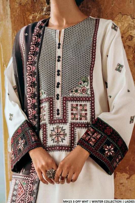 MH15 3 dhanak Pakistani women's A-Line winter outfit back view