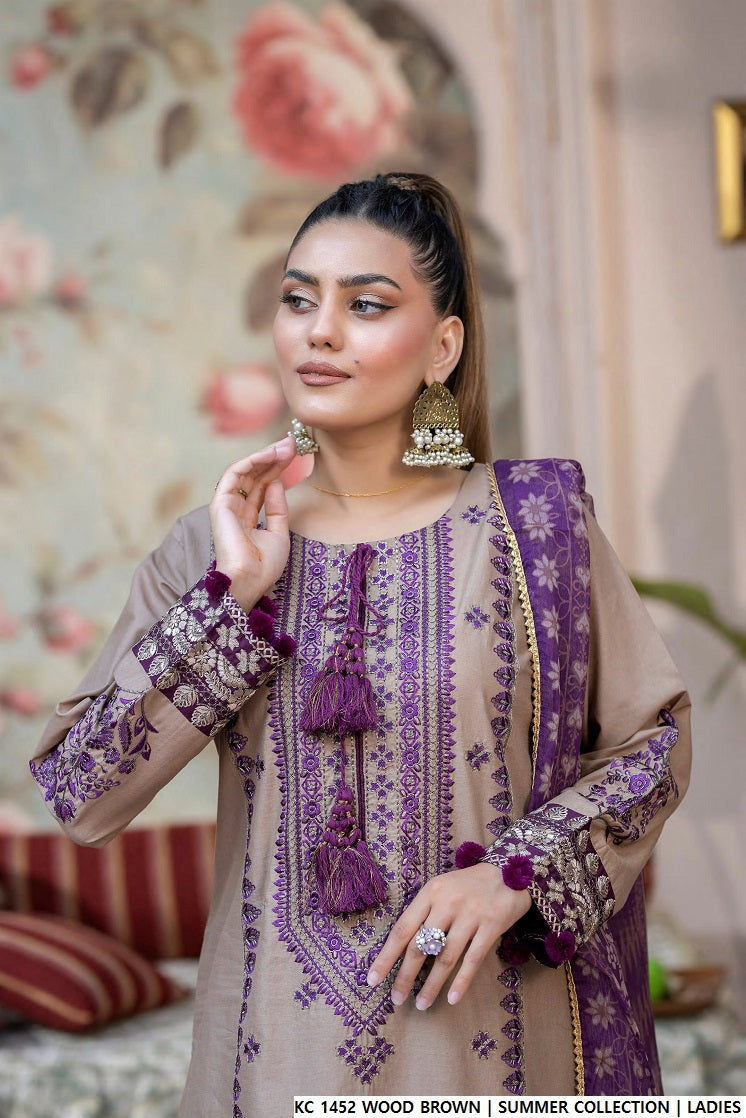 KC 1452 WOOD BROWN | FARSHI SHALWAR
