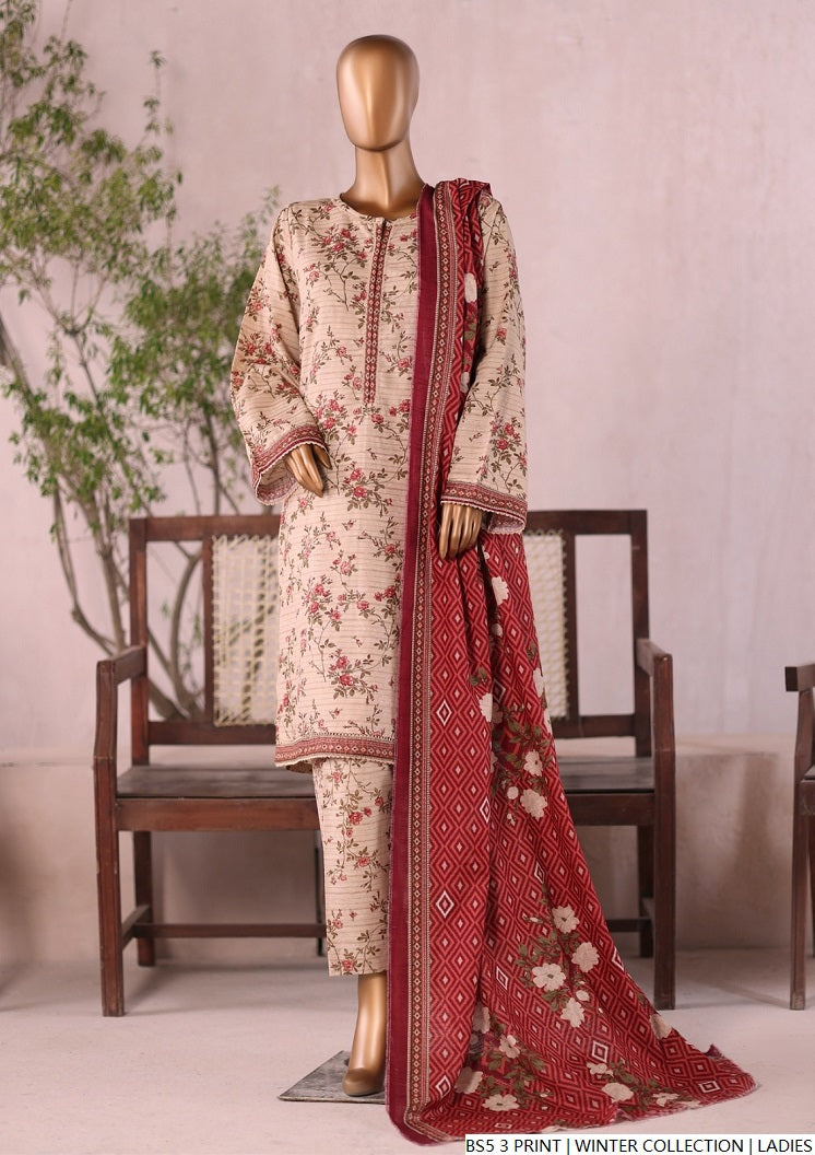 Pakistani women's lawn A-Line printed casual outfit detail view