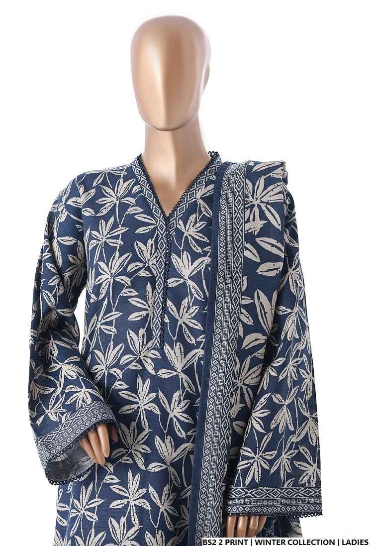 Pakistani women's lawn A-Line printed casual shirt side view