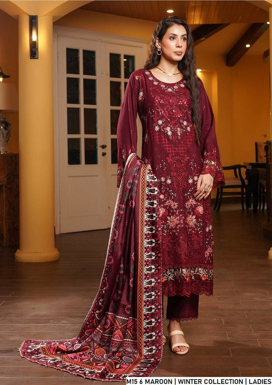 Maroon lawn Pakistani women's A-Line casual shirt side view