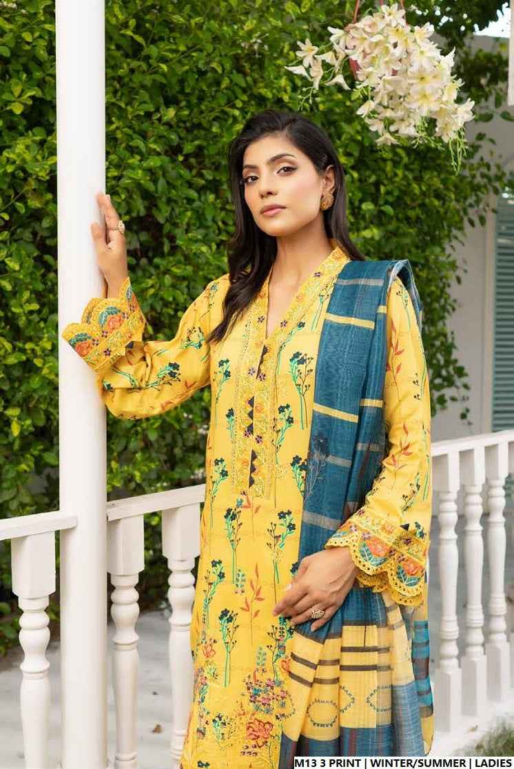 Pakistani women's lawn A-Line printed casual shirt side view