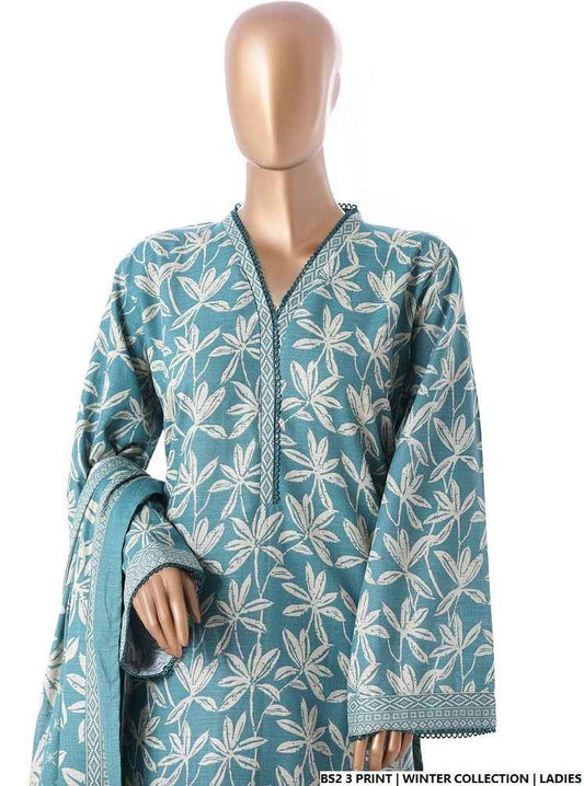 Pakistani women's lawn A-Line printed casual shirt side view