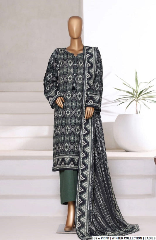 Pakistani women's lawn A-Line printed casual shirt side view