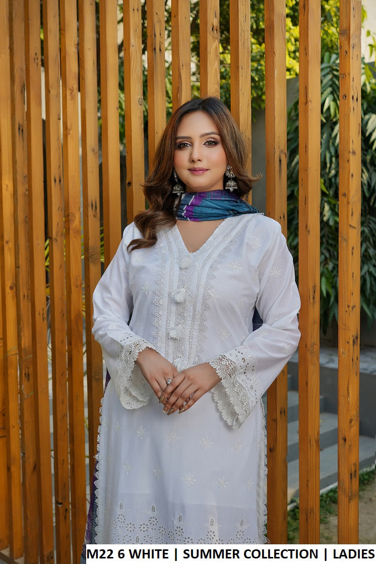 Pakistani women's cotton casual straight shirt with plazo side view