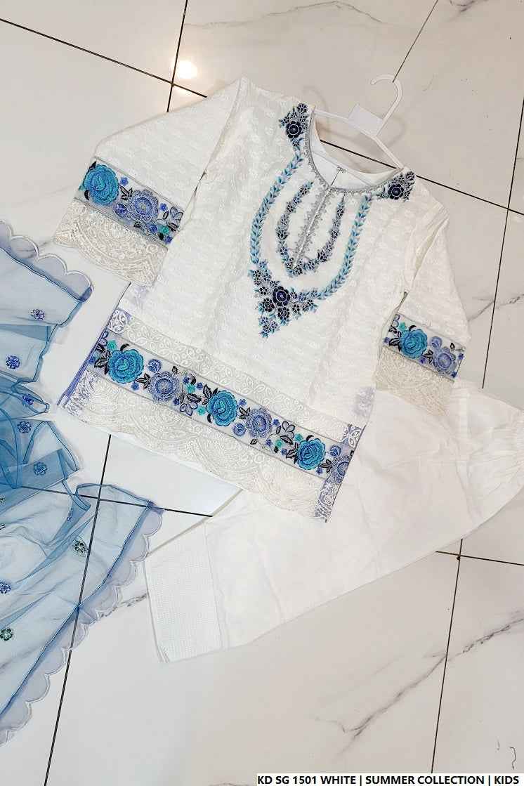 KD SG 1501 WHITE | FARSHI SHALWAR