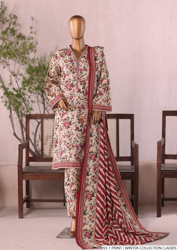 Pakistani women's lawn A-Line printed casual shirt side view