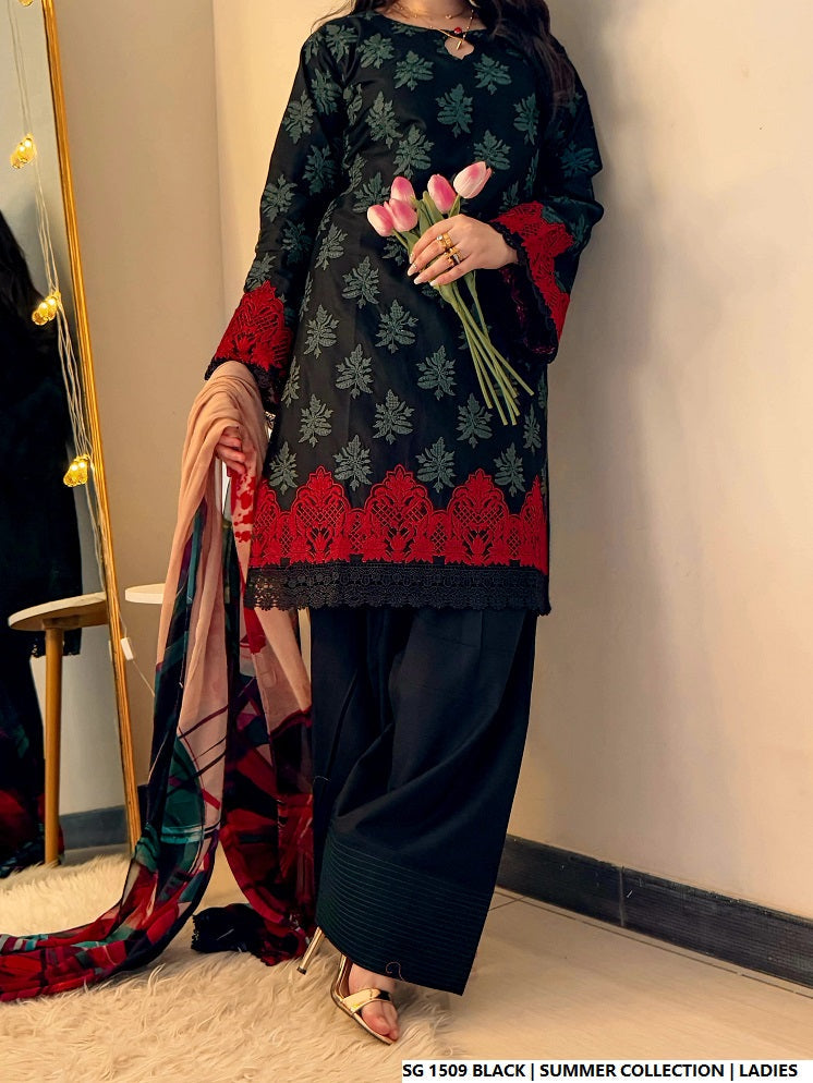 SG 1509 BLACK | FARSHI SHALWAR