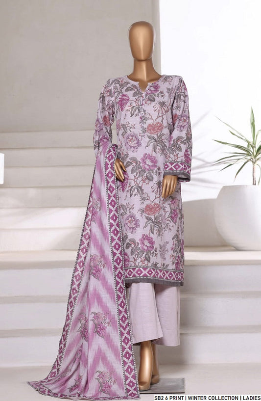 Pakistani women's lawn A-Line printed casual shirt side view