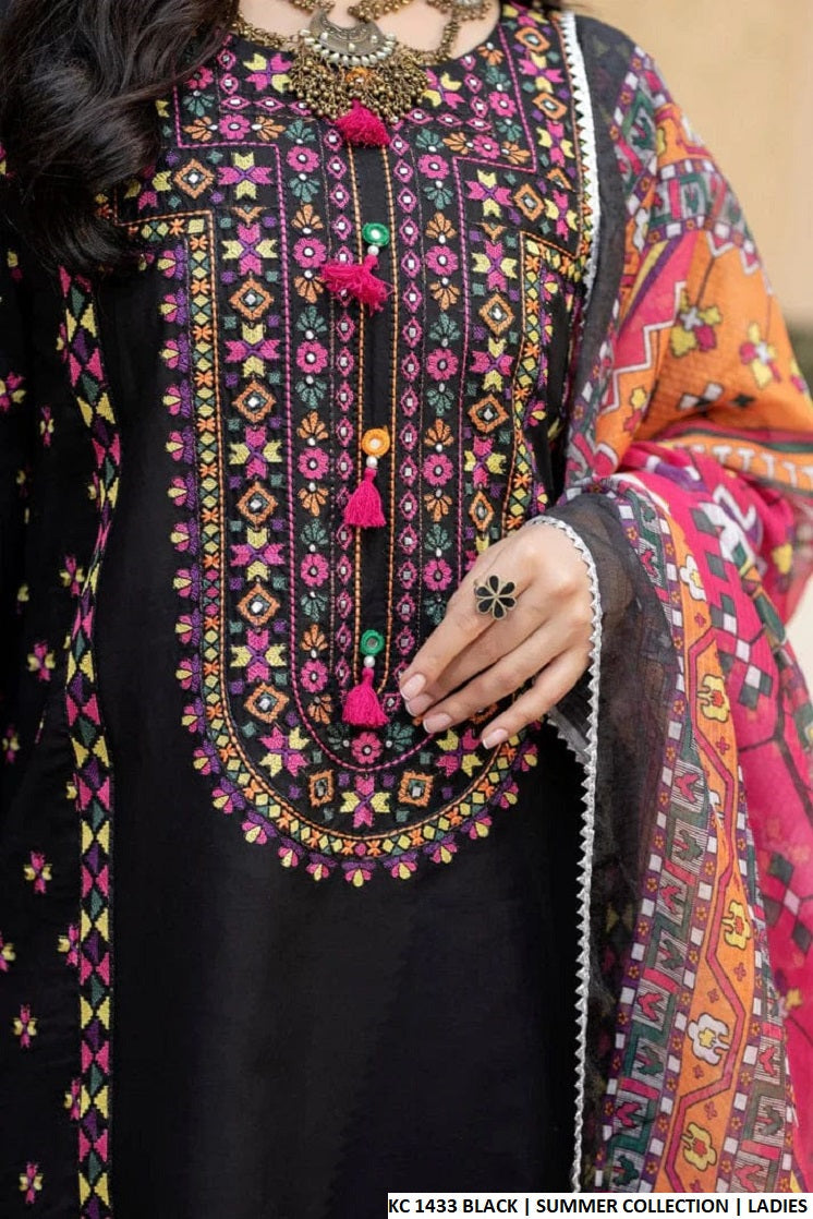 KC 1433 BLACK | FARSHI SHALWAR
