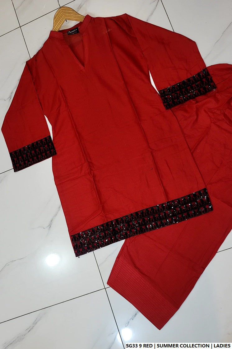 SG33 9 RED | FARSHI SHALWAR
