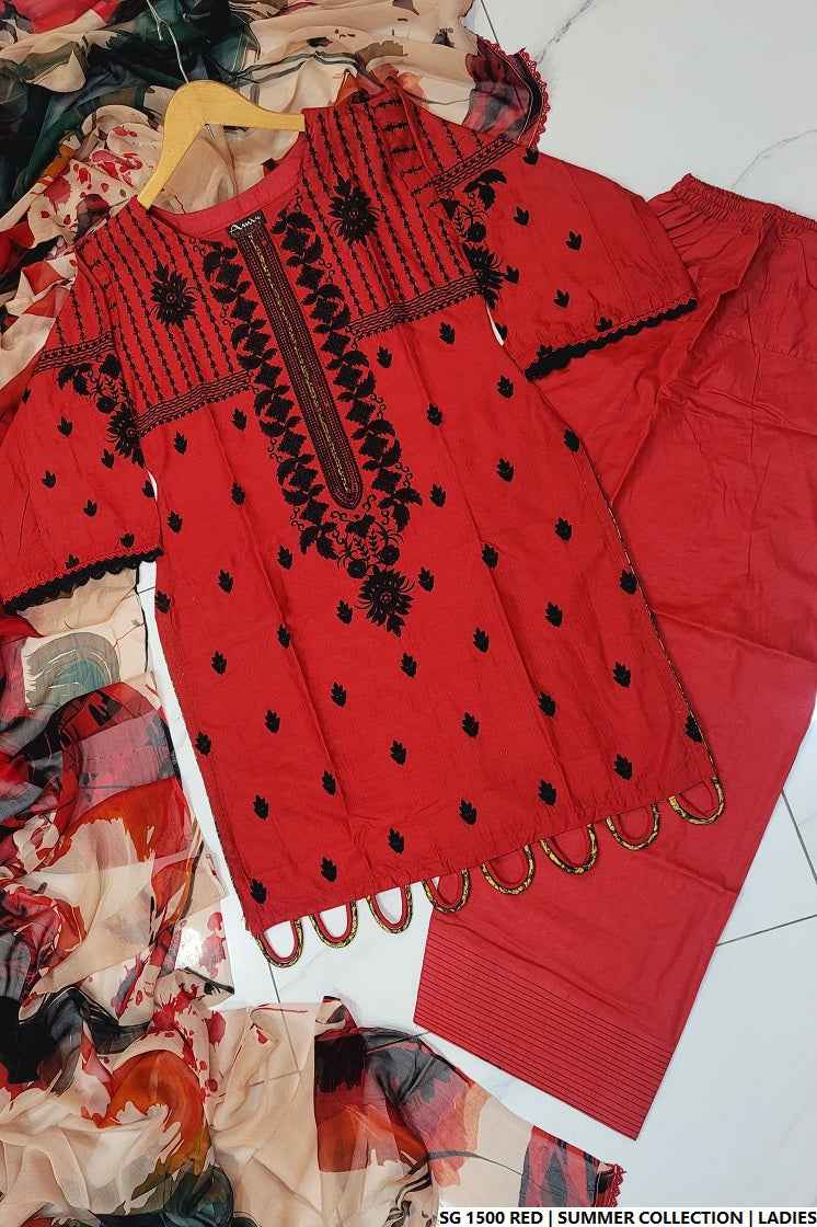 SG 1500 RED | FARSHI SHALWAR