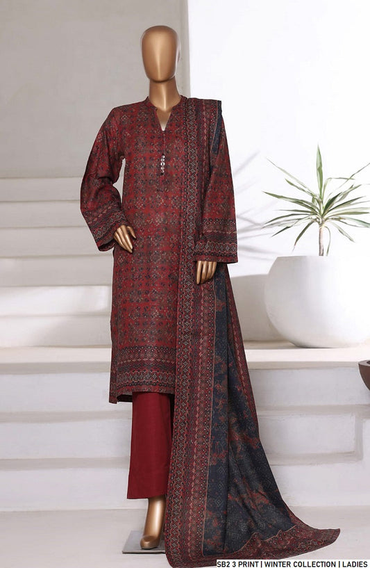Pakistani women's lawn A-Line printed casual shirt side view