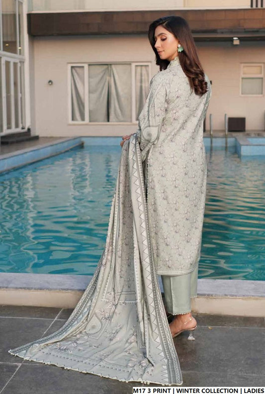 Pakistani women's lawn A-Line printed casual shirt side view