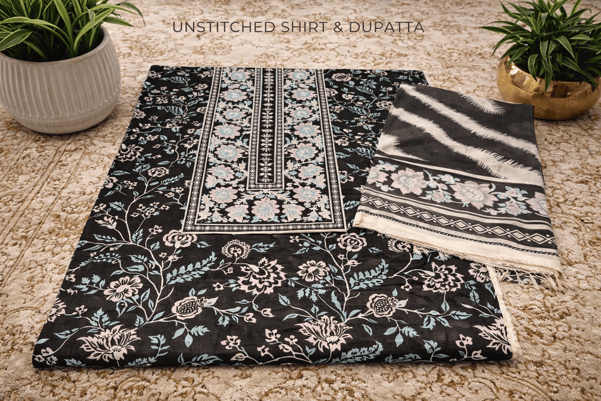 Lawn 2-piece summer collection - Pakistani women's casual lightweight lawn suit front view