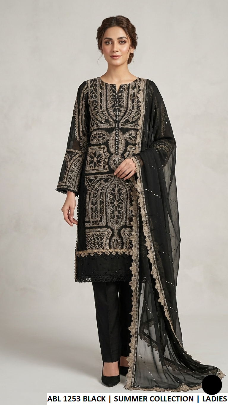 Pakistani women's cotton A-Line shirt with plazo side view