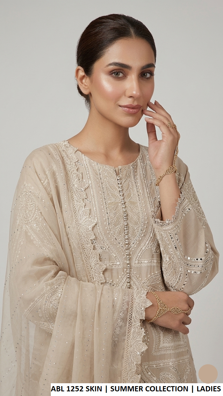 Skin cotton Pakistani women's A-Line shirt with plazo side view
