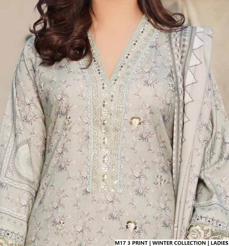 Pakistani women's lawn A-Line printed casual outfit back view