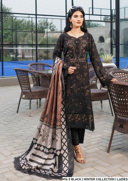 Black lawn Pakistani women's A-Line casual shirt side view