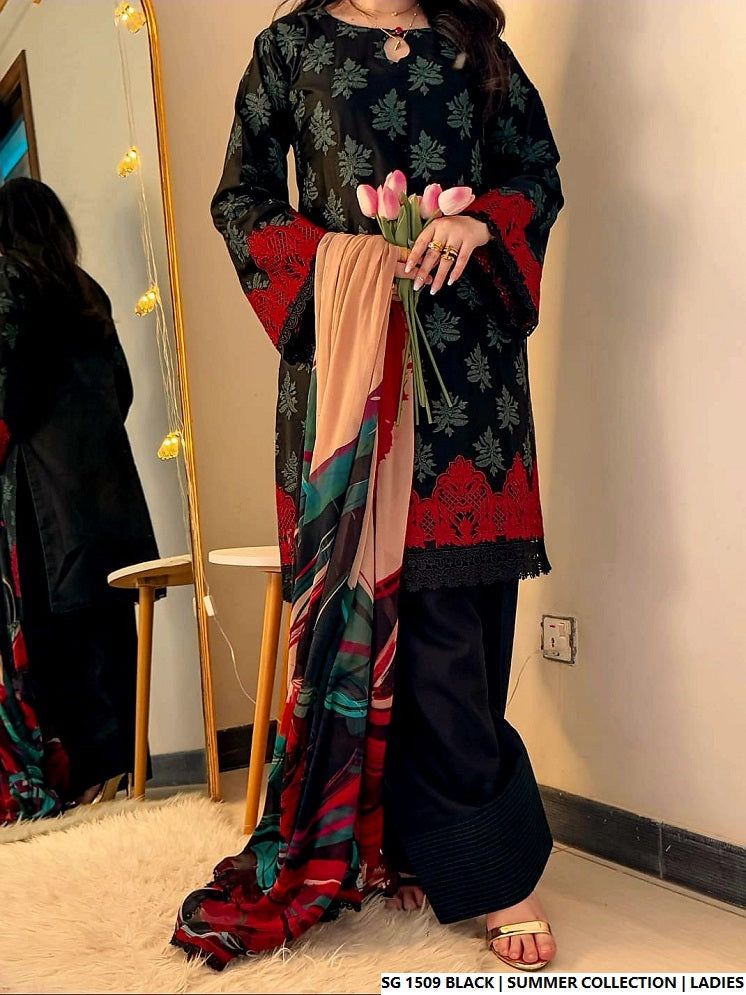 SG 1509 BLACK | FARSHI SHALWAR
