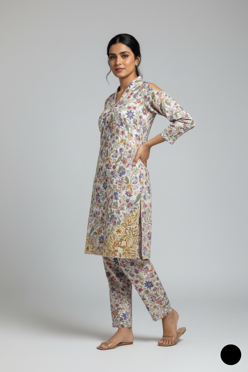 SG 3 RANG Pakistani women's lawn casual outfit detail view