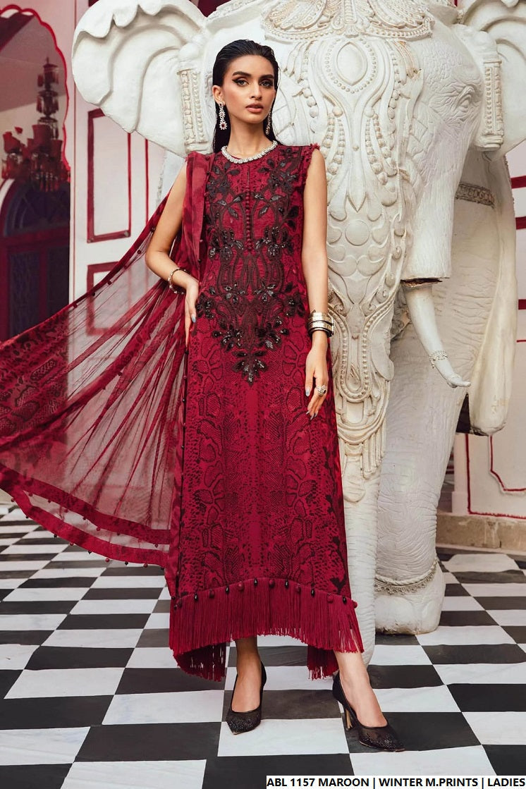 Printed lawn straight shirt - Pakistani women's casual summer outfit with lawn trouser and digital print dupatta front view