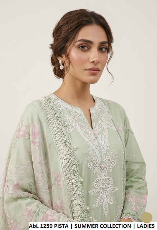 ABL 1259 PISTA - Pista Digital Silk 3-Piece Women's Cotton Pakistani Suit