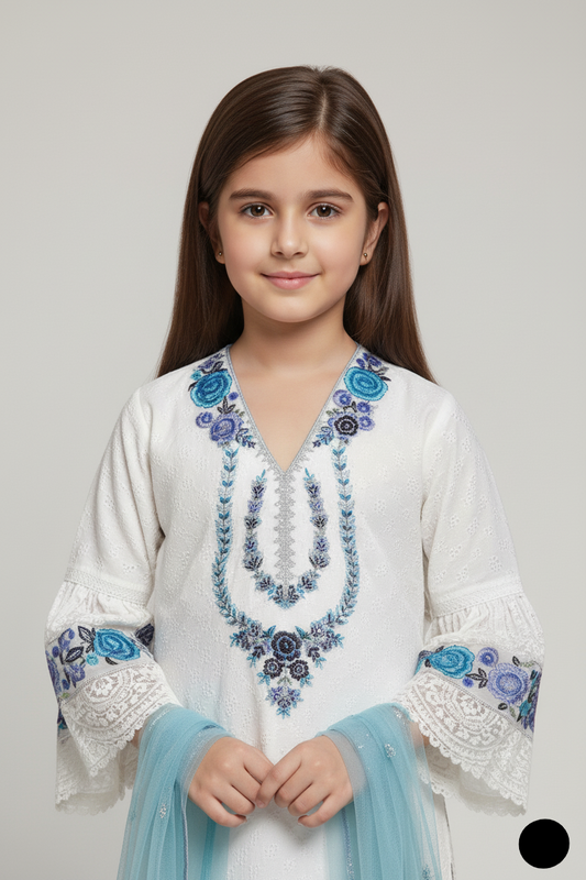 KD SG 1501 WHITE | FARSHI SHALWAR