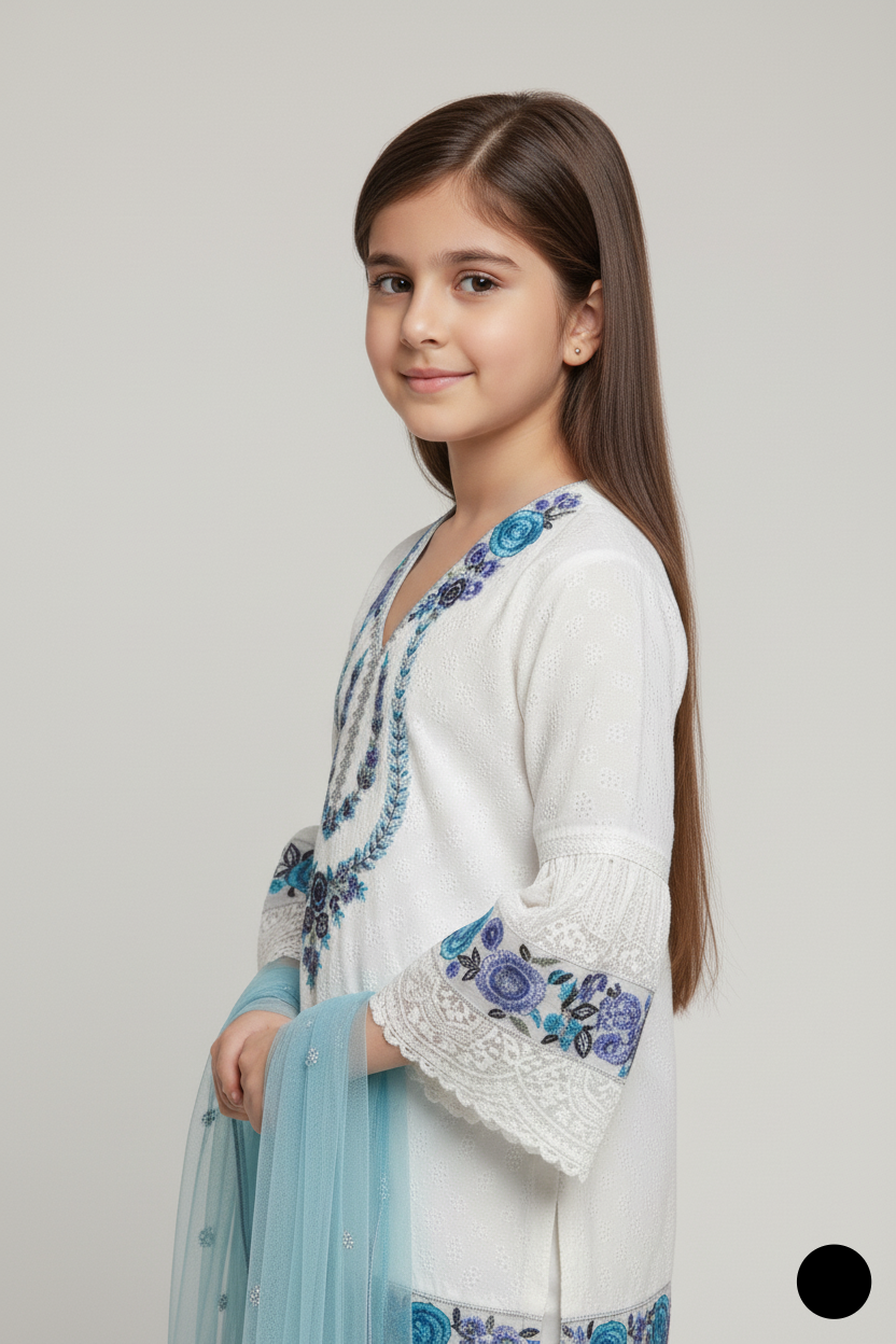 KD SG 1501 WHITE | FARSHI SHALWAR