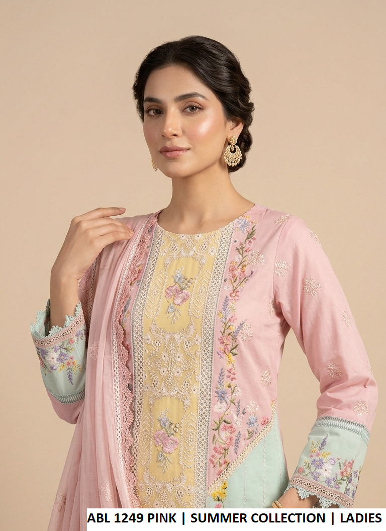 ABL 1249 PRINT - Elegant Printed Poly Lawn 3-Piece Women's Pakistani Suit