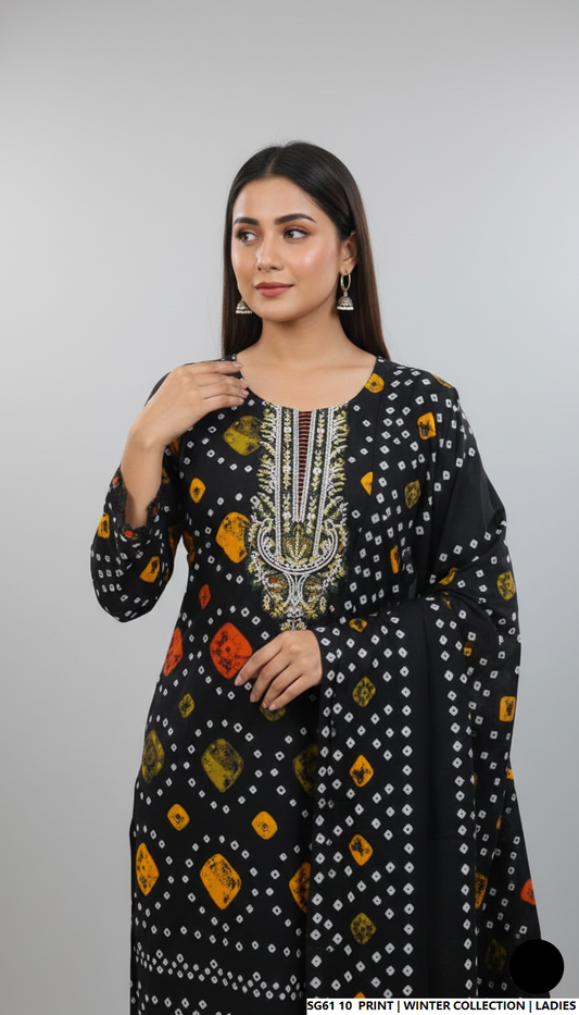 Pakistani women's lawn A-Line printed casual shirt side view