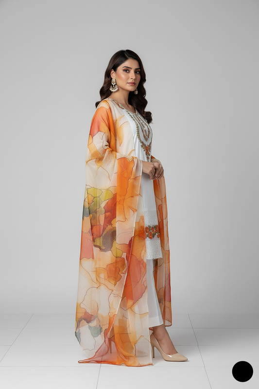 SG 1511 WHITE | FARSHI SHALWAR