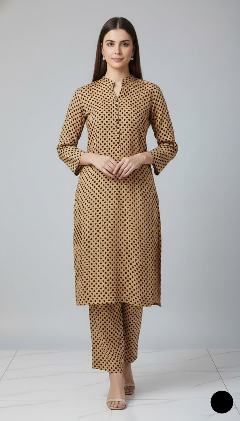 Lawn 2-piece printed - Pakistani women's casual summer outfit with cotton trouser and lawn dupatta front view