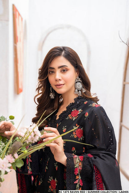 KC 1475 RAVEN RED | FARSHI SHALWAR