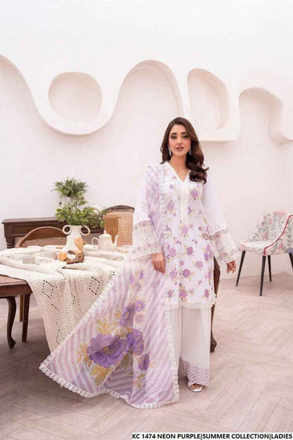 KC 1474 NEON PURPLE FARSHI SHALWAR