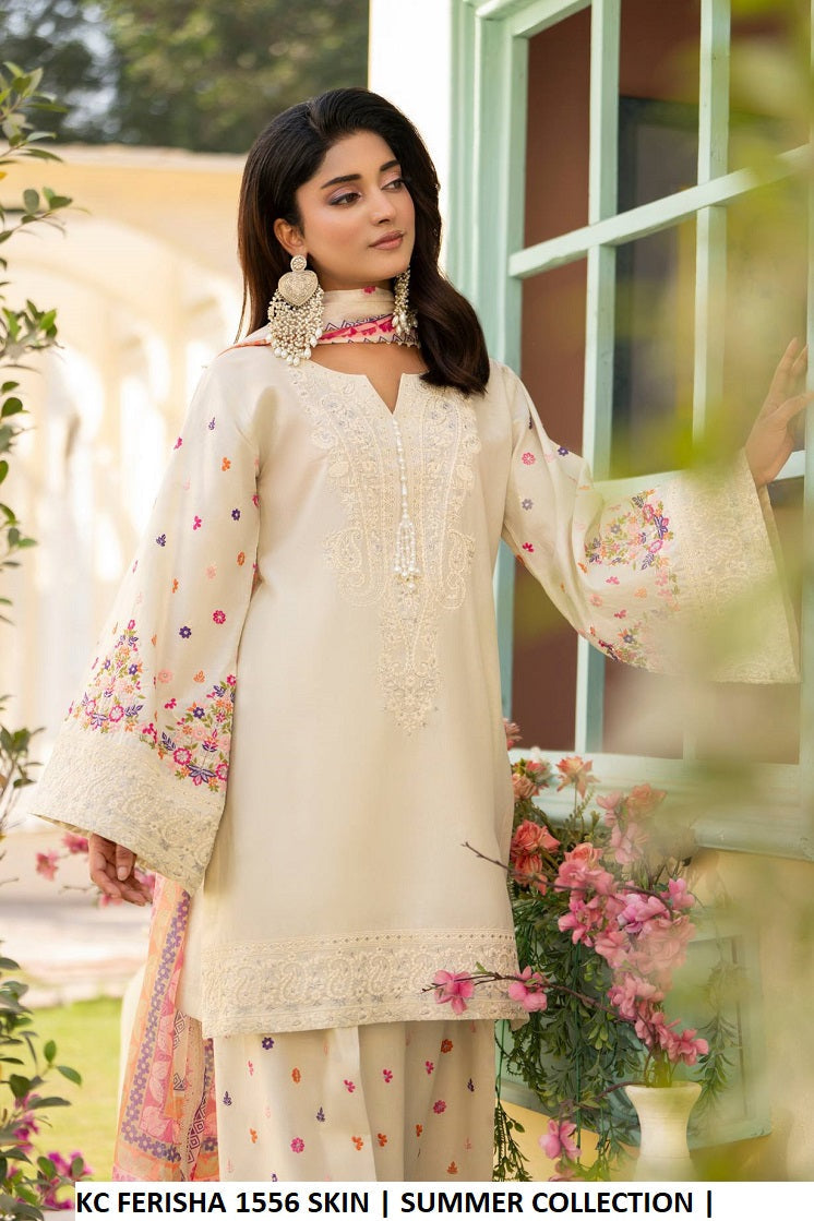Pakistani women's skin cotton short shirt farshi shalwar back view