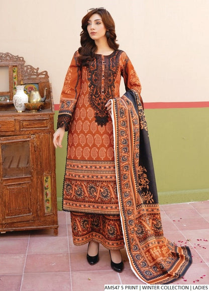 Pakistani women's lawn A-Line printed casual shirt side view