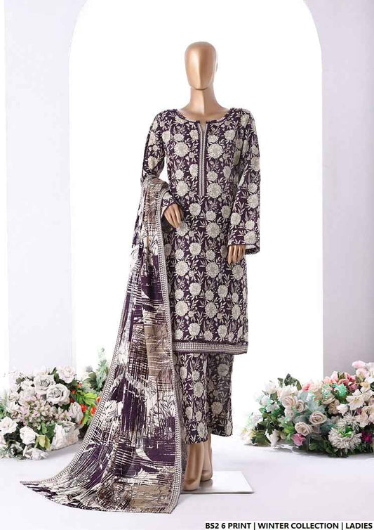 Lawn A-Line printed shirt - Pakistani women's casual summer outfit with cotton trouser and lawn dupatta front view