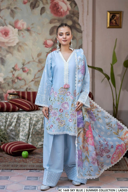 KC 1449 SKY BLUE | FARSHI SHALWAR