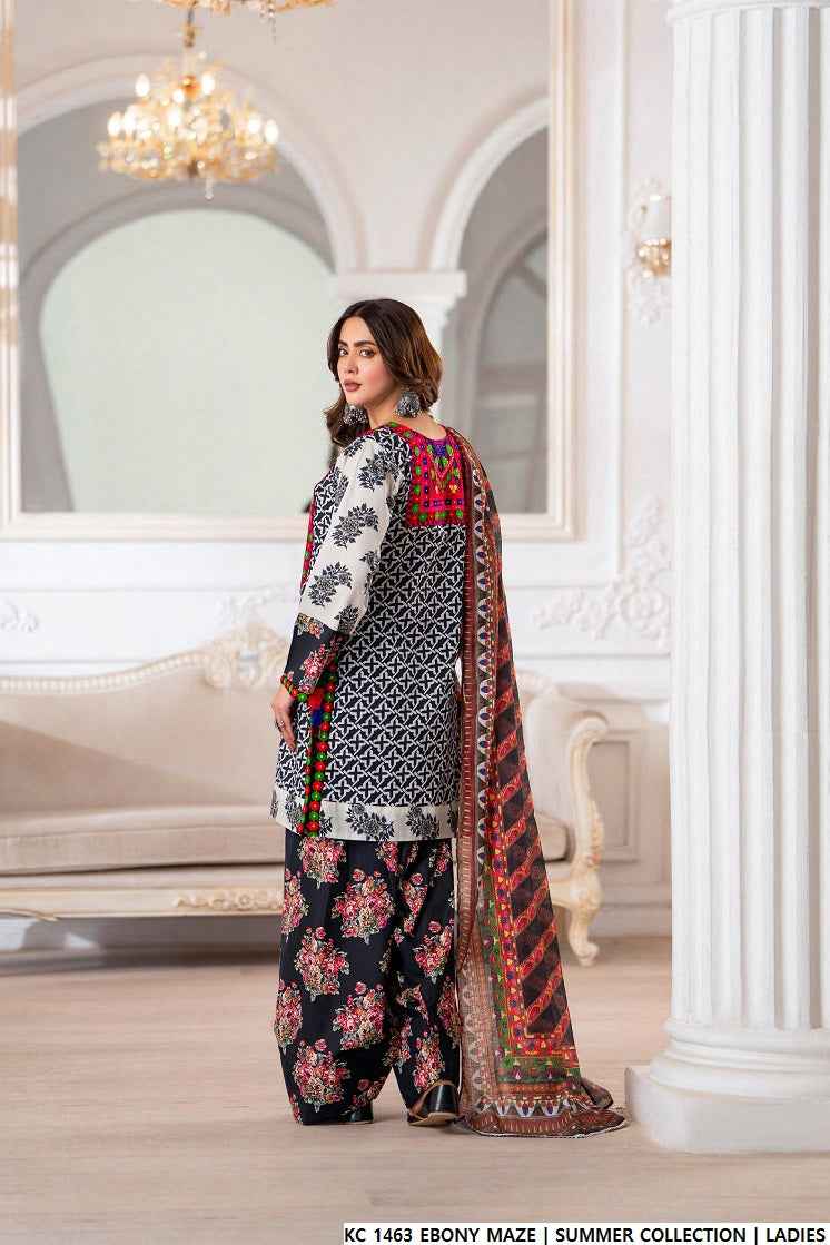 KC 1463 EBONY MAZE | FARSHI SHALWAR