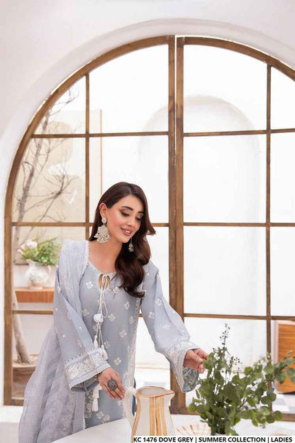 KC 1476 DOVE GREY | FARSHI SHALWAR